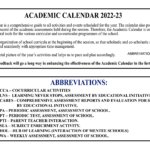 academic calender - Back